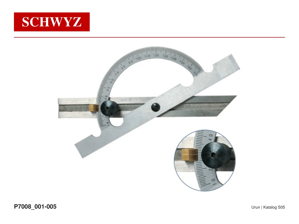 SCHWYZ P7008-004 Ayarlanabilir Açı Ölçer, IP65 Dijital Protractor ve Dijital Level