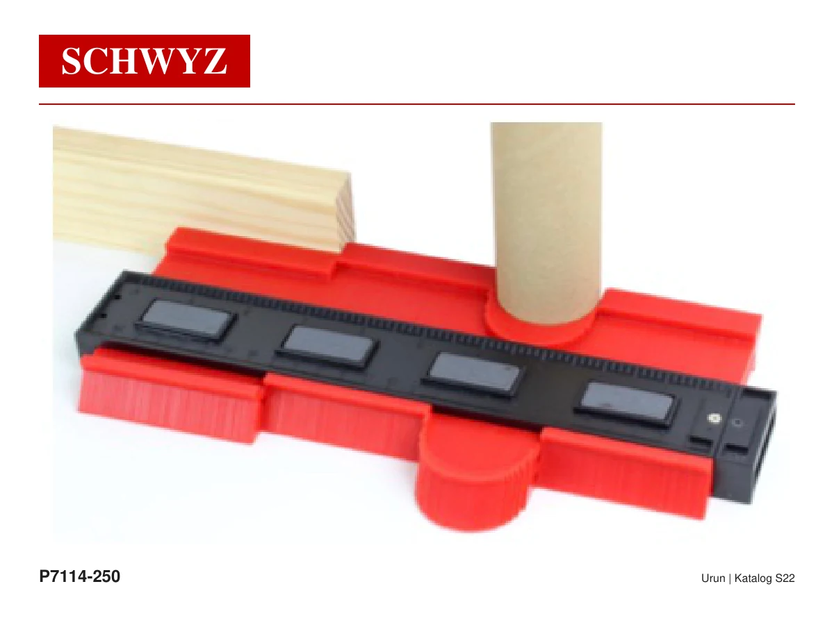 SCHWYZ P7114-125 Lazer Terazi, Kontur Mastarı ve Hortumlu Su Terazisi