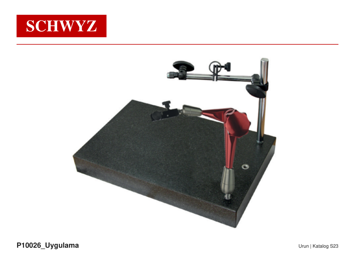 SCHWYZ P10026-400 Komparatör Standları ve Dişli Granit Plakalar