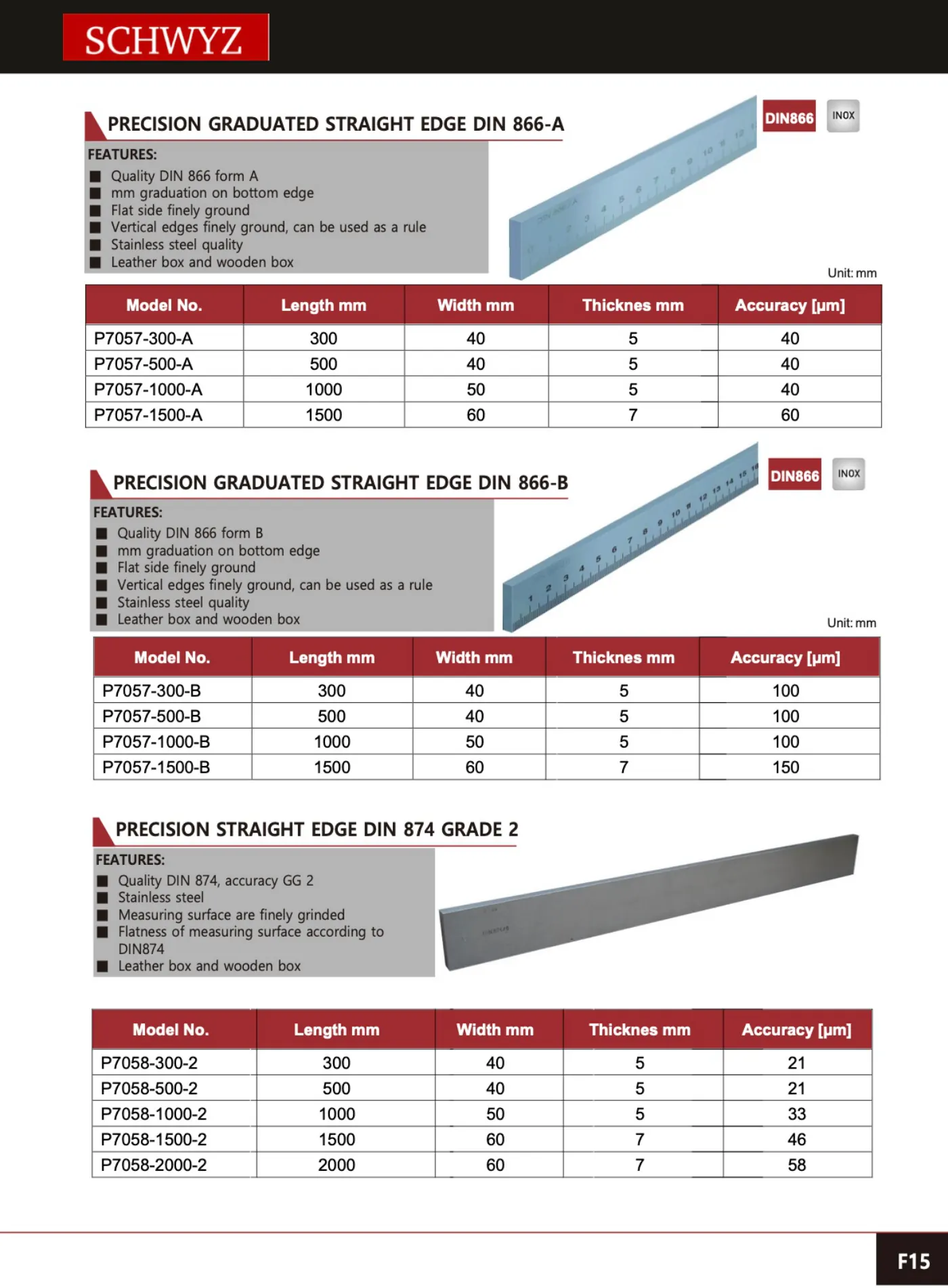 SCHWYZ P7057-1000-A teknik katalog sayfası