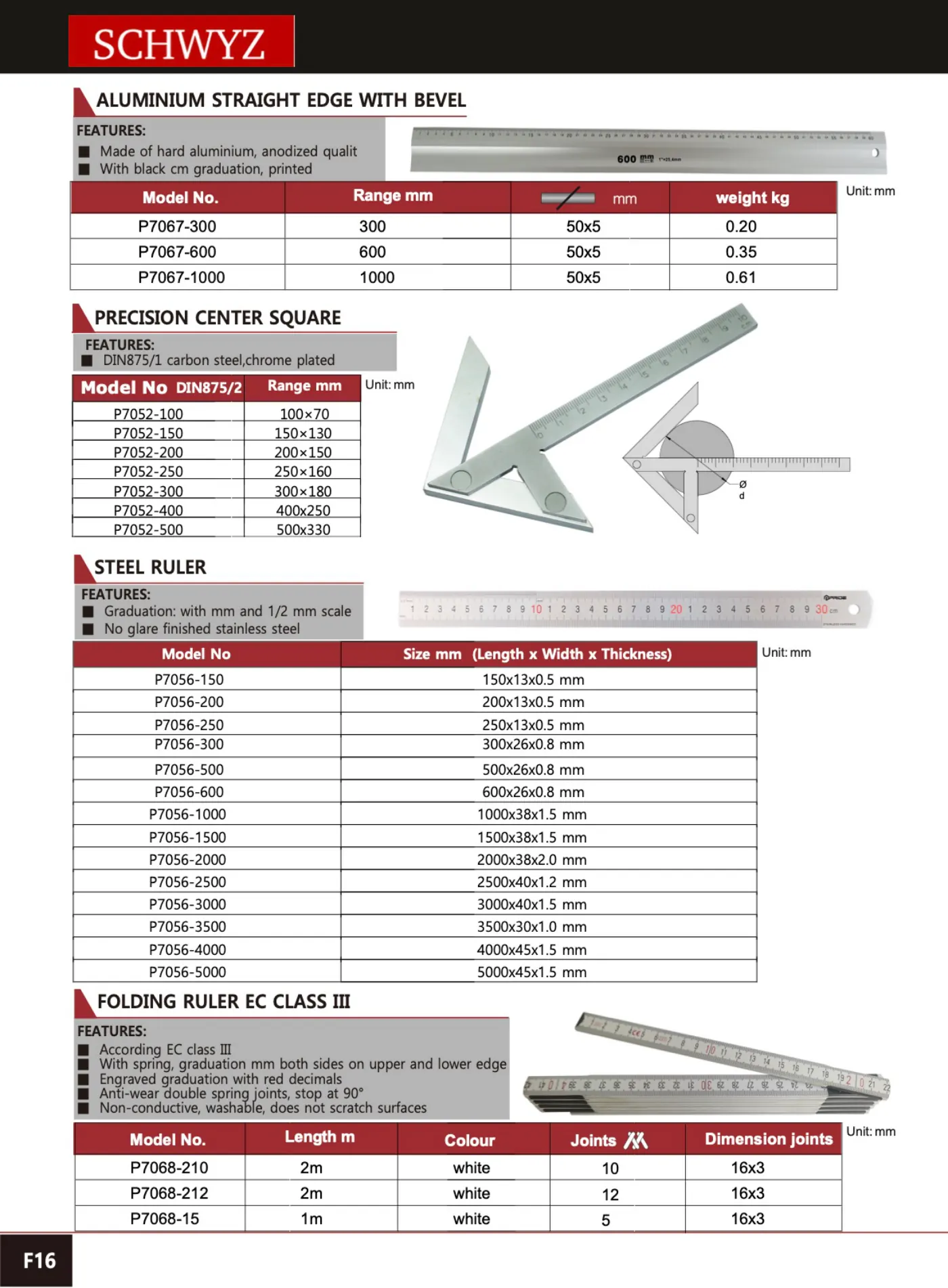 SCHWYZ P7056-2500 teknik katalog sayfası