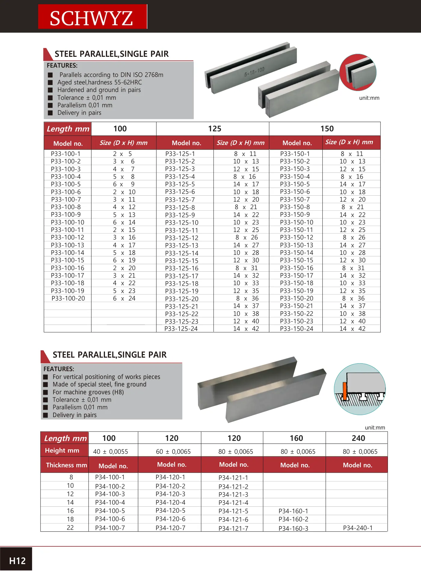 SCHWYZ P33-150-10 teknik katalog sayfası