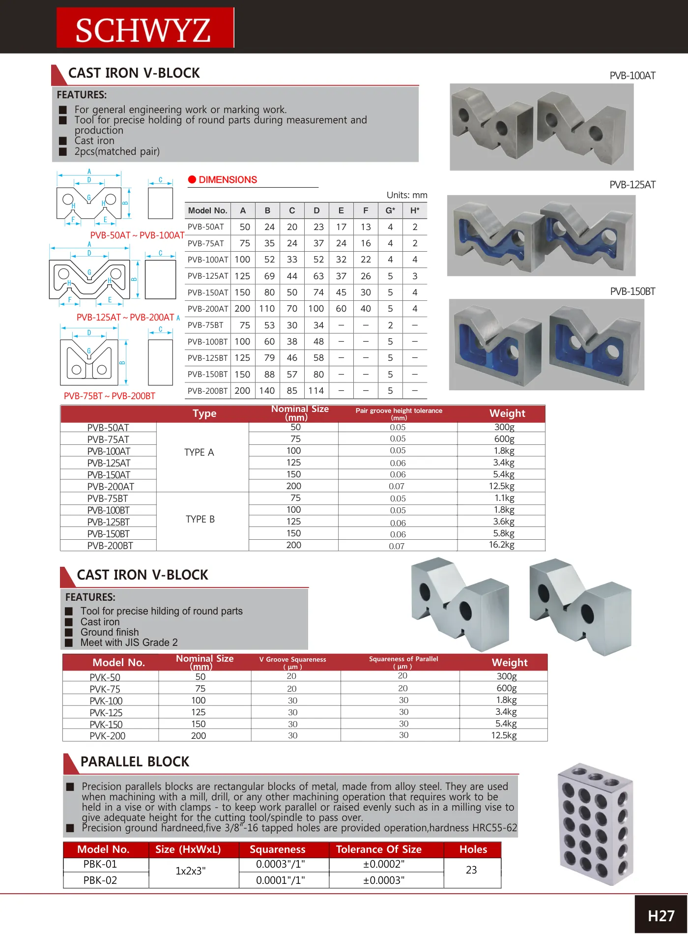 SCHWYZ PVB-100AT teknik katalog sayfası