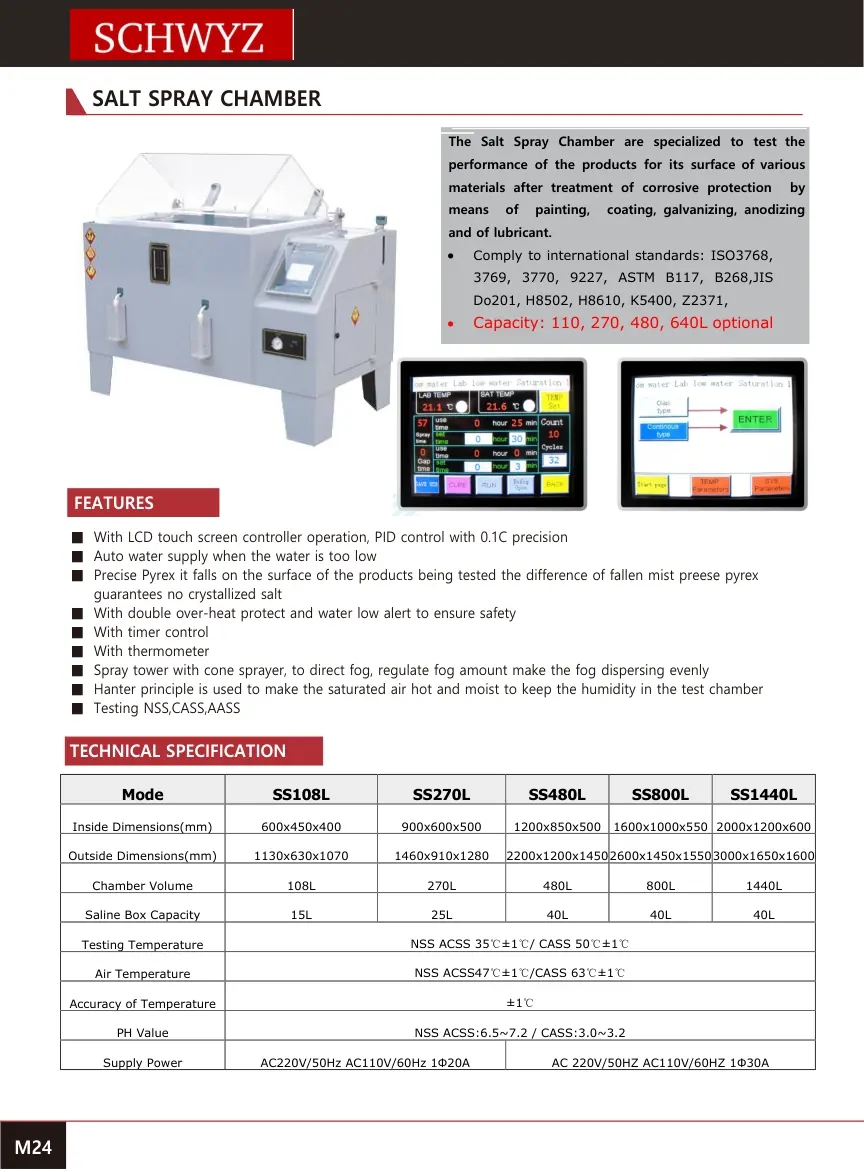 SCHWYZ SS108L katalog teknik sayfası