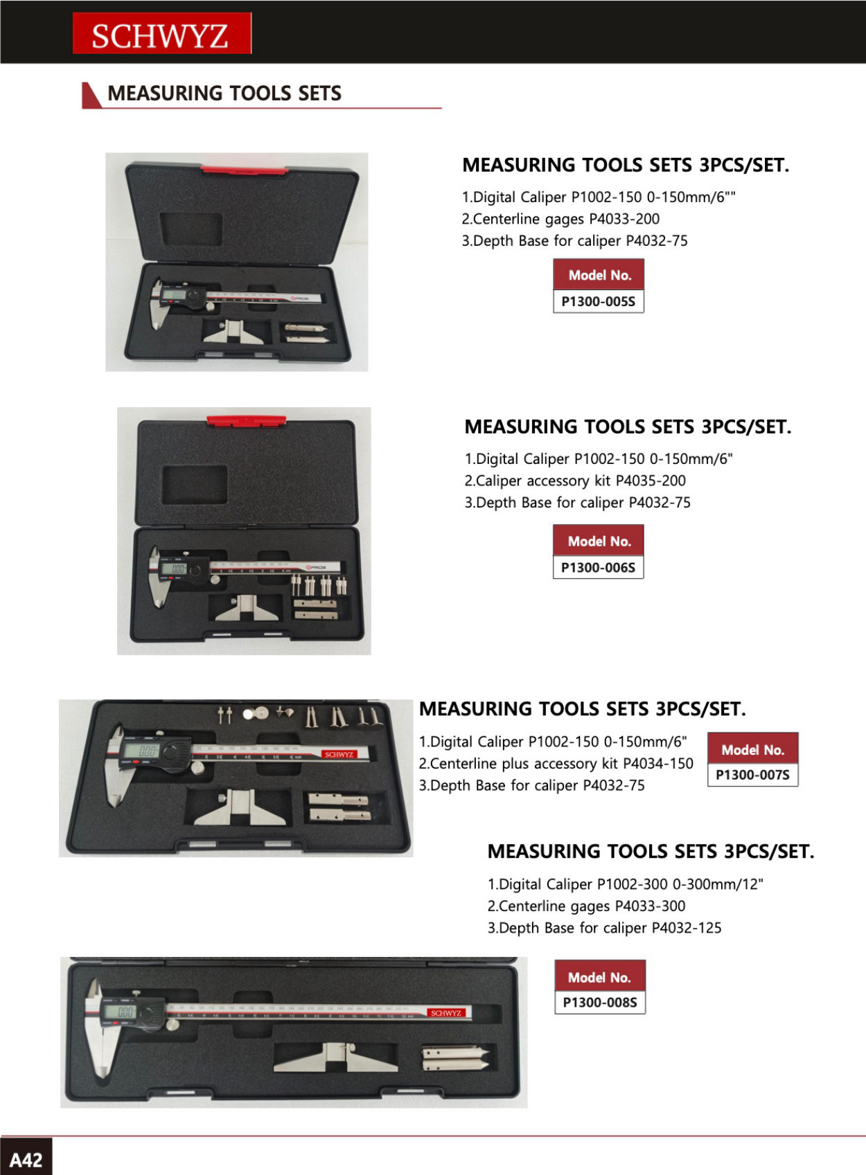 SCHWYZ P1300-008S kaynak katalog teknik sayfası 43