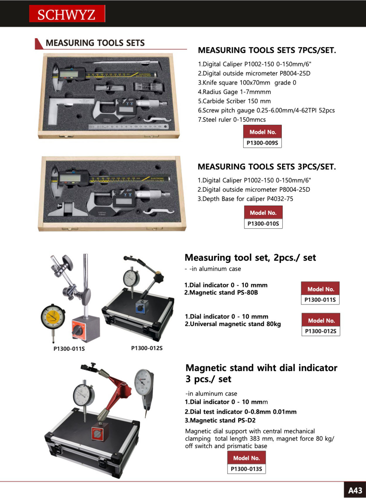 SCHWYZ P1300-011S kaynak katalog teknik sayfası 44