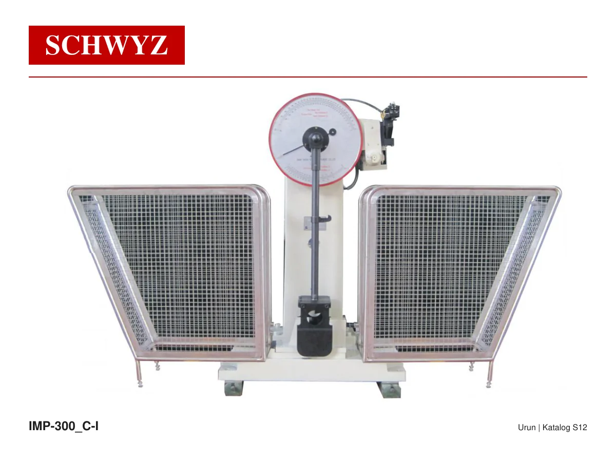 SCHWYZ Metal Charpy & Izod Sarkaç Darbe Test Cihazı