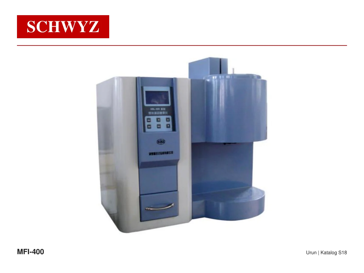 SCHWYZ MFI-400 Erime Akış İndeksi Cihazı