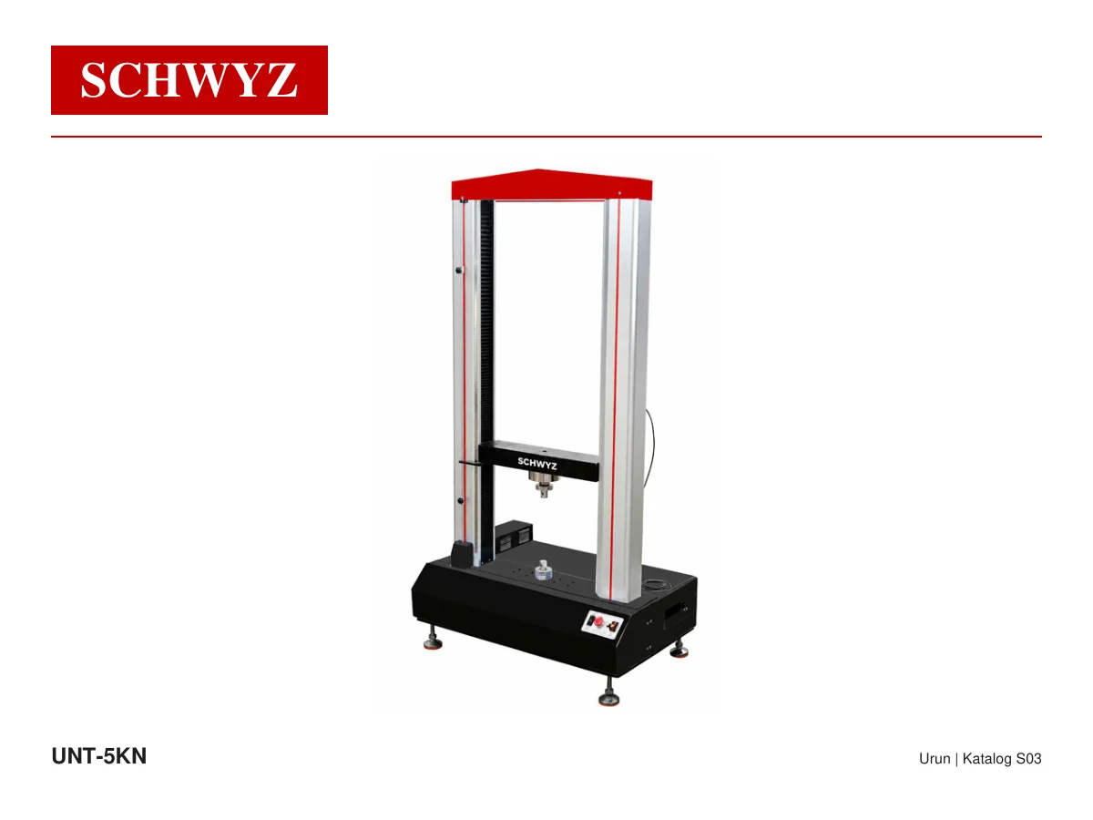 SCHWYZ UNT-5KN Elektromekanik Universal Test Cihazı 5 kN