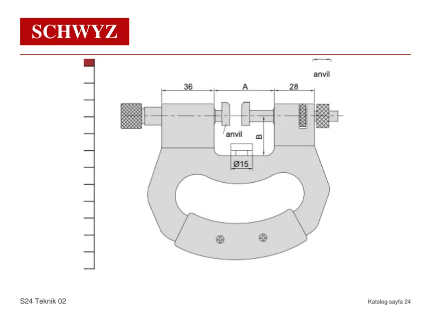 SCHWYZ P8136 katalog teknik çizimi